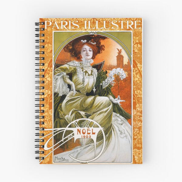 Item preview, Art Nouveau Wall Art – Vintage Paris Illustré Noël 1903 Print for Mucha Collectors designed and sold by RickE.