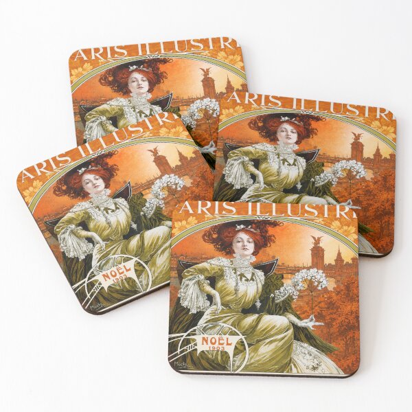 Item preview, Art Nouveau Wall Art – Vintage Paris Illustré Noël 1903 Print for Mucha Collectors designed and sold by RickE.