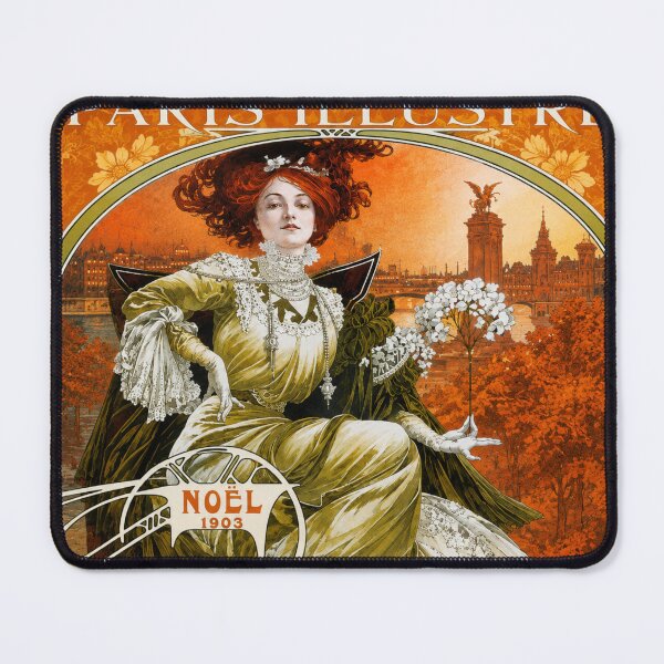 Item preview, Art Nouveau Wall Art – Vintage Paris Illustré Noël 1903 Print for Mucha Collectors designed and sold by RickE.