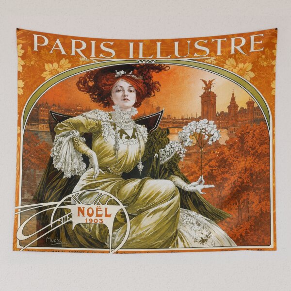 Item preview, Art Nouveau Wall Art – Vintage Paris Illustré Noël 1903 Print for Mucha Collectors designed and sold by RickE.