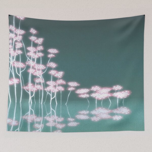 Item preview, Pink Flowers Reflected in Water Dreamy Landscape designed and sold by BuckaBaby.