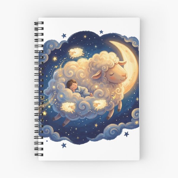 Item preview, Counting Sheep – Count the sheep | Cute Sleepy Sheep Moon Dream Illustration designed and sold by PLUSHIWORLDtm.