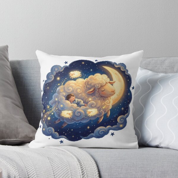 Item preview, Counting Sheep – Count the sheep | Cute Sleepy Sheep Moon Dream Illustration designed and sold by PLUSHIWORLDtm.