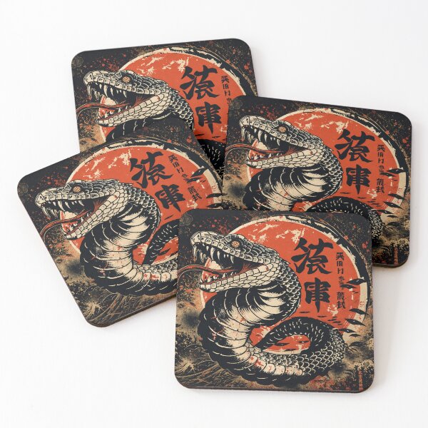 Item preview, Vintage Cobra | Traditional Japanese Snake Illustration designed and sold by Fei Long Design Hub.
