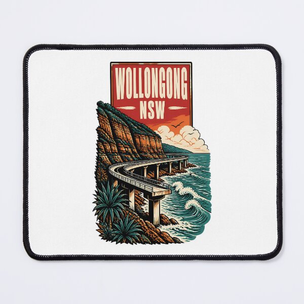 Item preview, Wollongong New South Wales Australia Vintage Travel Poster designed and sold by TravelersGems.