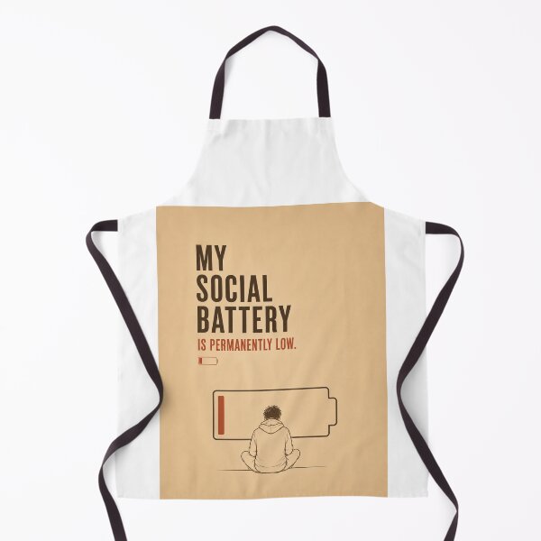 Item preview, My Social Battery Is Permanently Low Funny Introvert Art Print designed and sold by Leogasup.