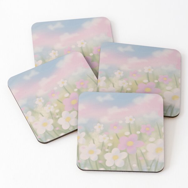 Item preview, Pastel Cosmos Flower Field Under Soft Sky designed and sold by BuckaBaby.