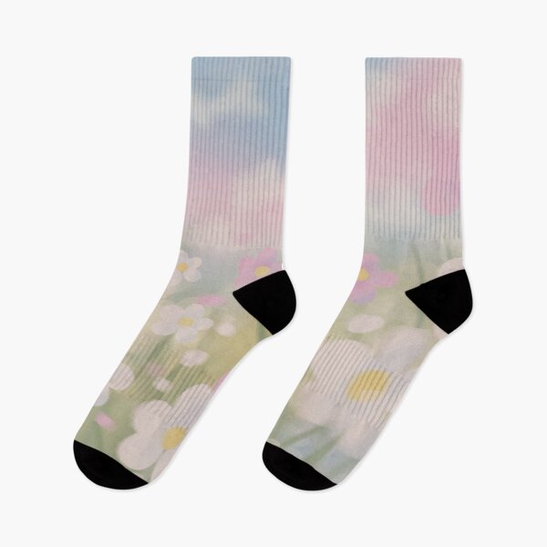 Item preview, Pastel Cosmos Flower Field Under Soft Sky designed and sold by BuckaBaby.