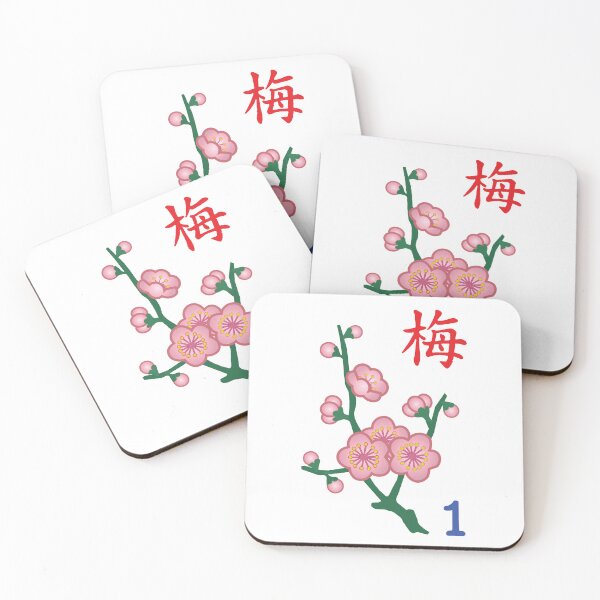 Item preview, MAHJONG TILES, FLOWERS, PINK PLUM BLOSSOMS, GAME DAY, STRATEGY designed and sold by classic car craze.