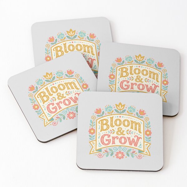 Item preview, Bloom and Grow Floral Folk Art Sticker designed and sold by hattie's.