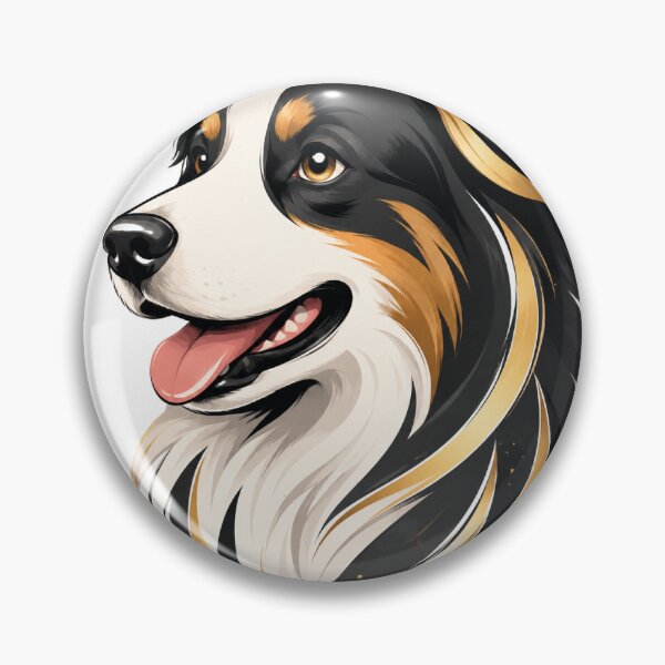 Item preview, Elegant Border Collie Dog Portrait – Premium Die-Cut Sticker designed and sold by Arts121.