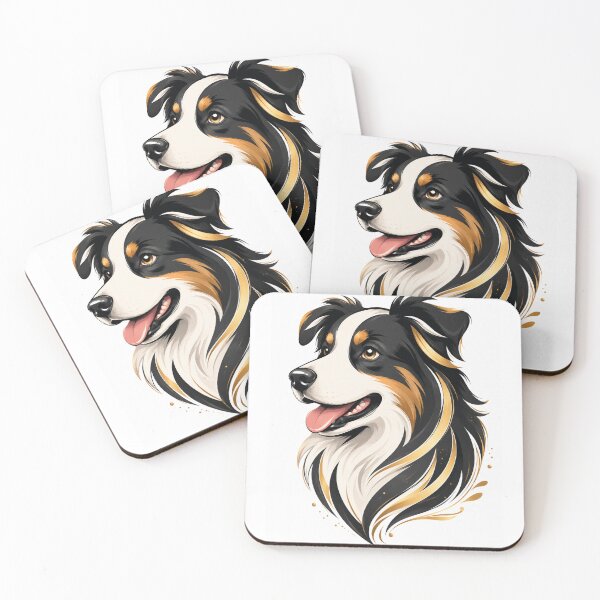 Item preview, Elegant Border Collie Dog Portrait – Premium Die-Cut Sticker designed and sold by Arts121.