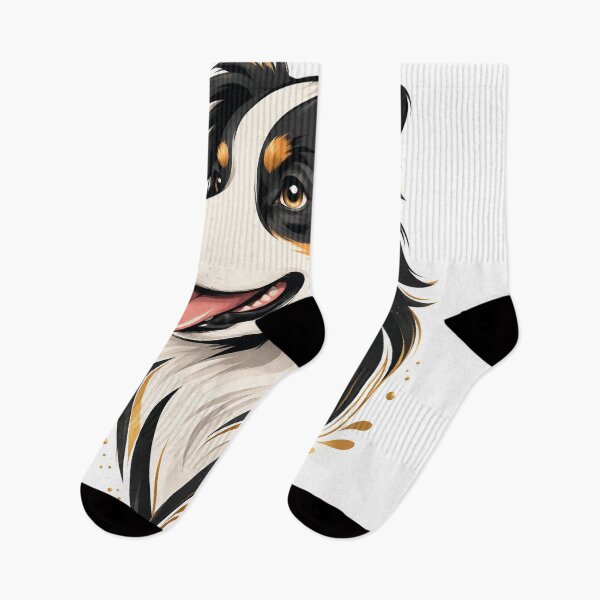 Item preview, Elegant Border Collie Dog Portrait – Premium Die-Cut Sticker designed and sold by Arts121.
