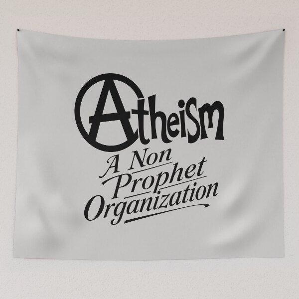 Item preview, Circled Atheism Motif and Tagline Black Design designed and sold by taiche.