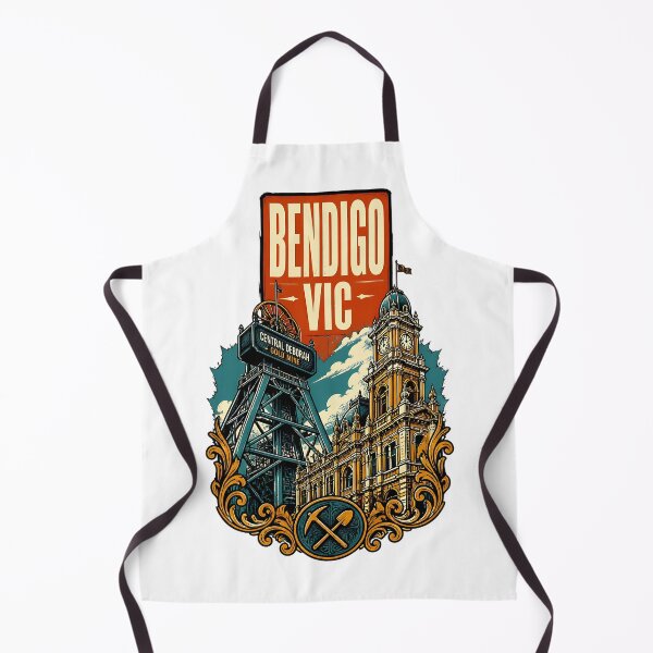 Item preview, Bendigo Victoria Australia Vintage Travel Poster designed and sold by TravelersGems.