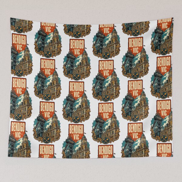 Item preview, Bendigo Victoria Australia Vintage Travel Poster designed and sold by TravelersGems.