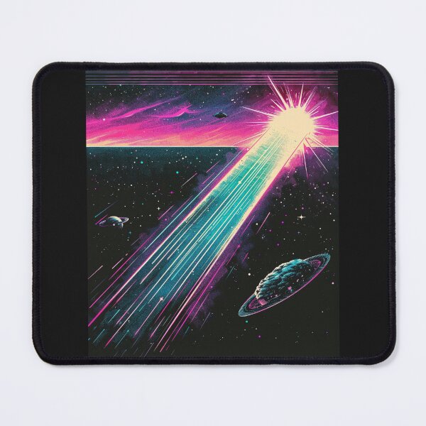 Item preview, neon comet streaking through void designed and sold by RetroWaveArtCo.