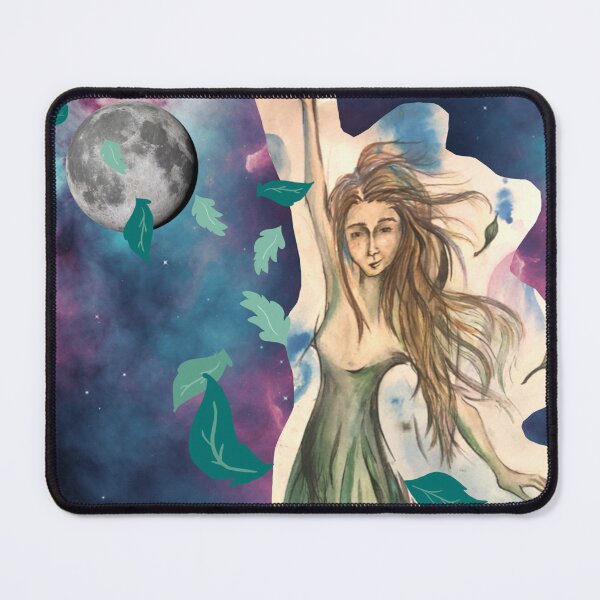 Item preview, Lunar Leafy Dance, digital collage with drawing designed and sold by GiSilver.
