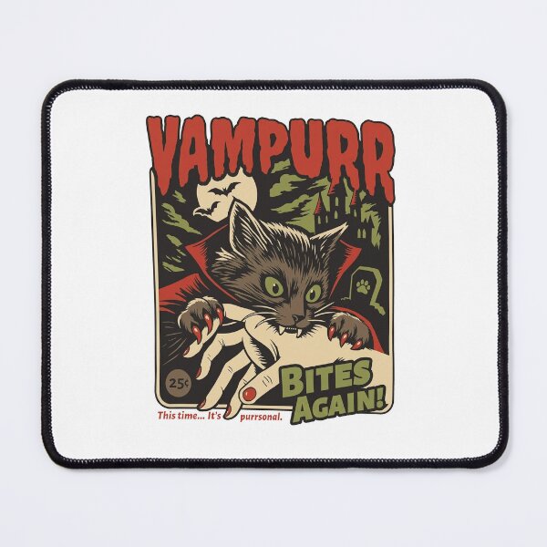 Item preview, Vintage Cat Halloween Shirt, VAMPURR Bites Again Halloween T-Shirt, Vintage Horror Graphic designed and sold by sawczy-shop.