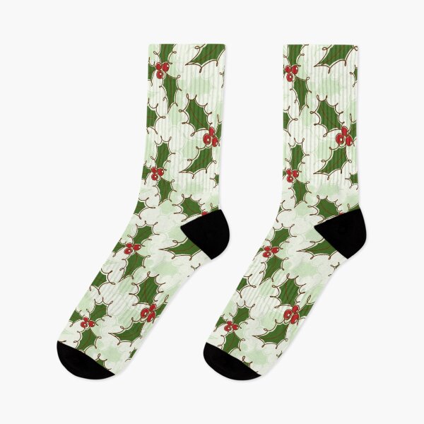 Item preview, Christmas floral line art Holly and berries designed and sold by OhNoNotAgain42.