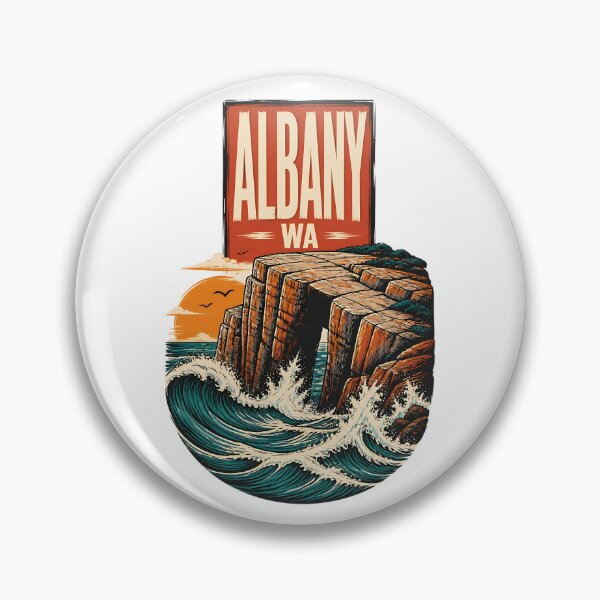Item preview, Albany Western Australia Vintage Travel Poster designed and sold by TravelersGems.