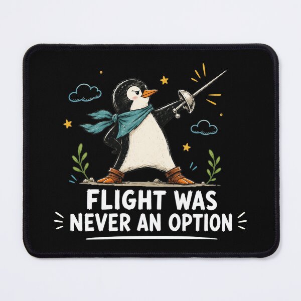 Item preview, Flight Was Never an Option, Funny Penguin, Sarcastic Animal Pun, Sarcastic Dark Humor Animal, Funny Bird designed and sold by Quiajia.
