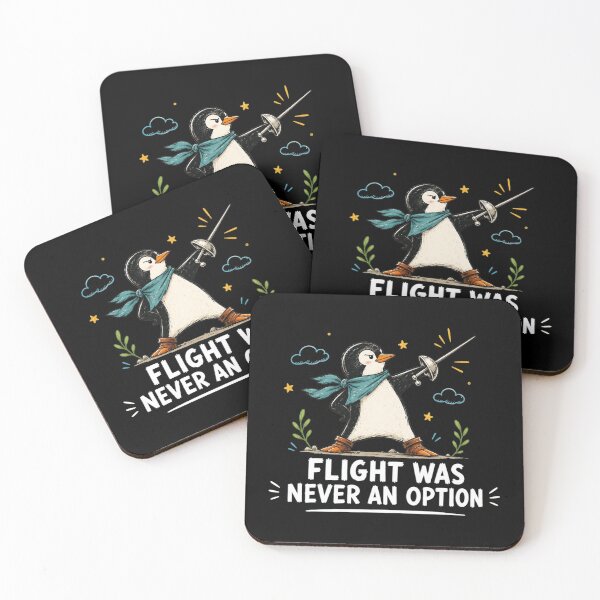 Item preview, Flight Was Never an Option, Funny Penguin, Sarcastic Animal Pun, Sarcastic Dark Humor Animal, Funny Bird designed and sold by Quiajia.