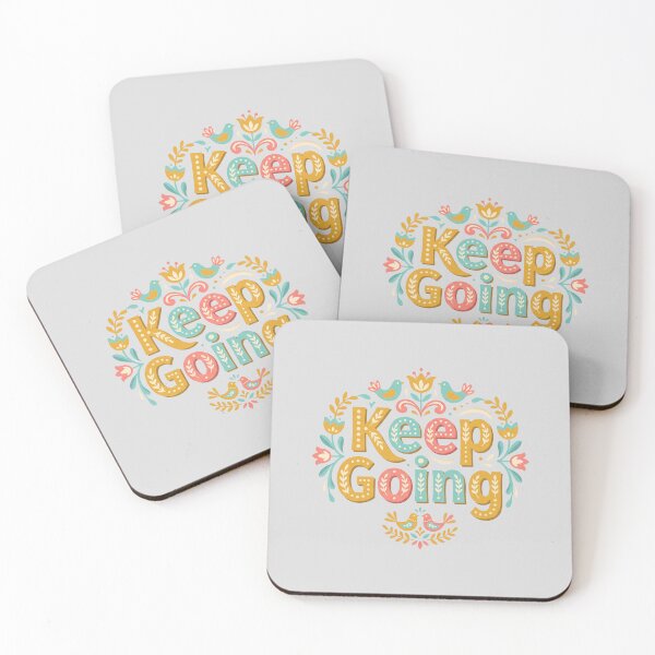 Item preview, Keep Going Motivational Folk Art Sticker designed and sold by hattie's.