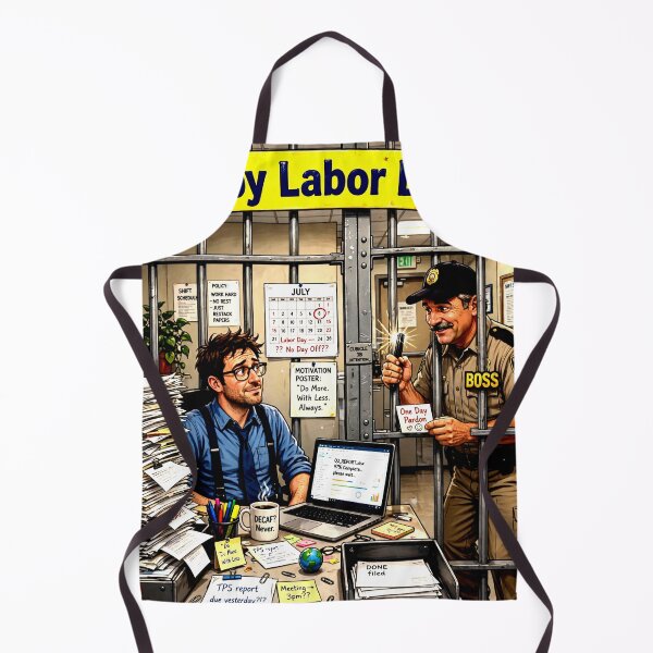 Item preview, Worker Locked up with Piles of Work designed and sold by Iron El Studios.