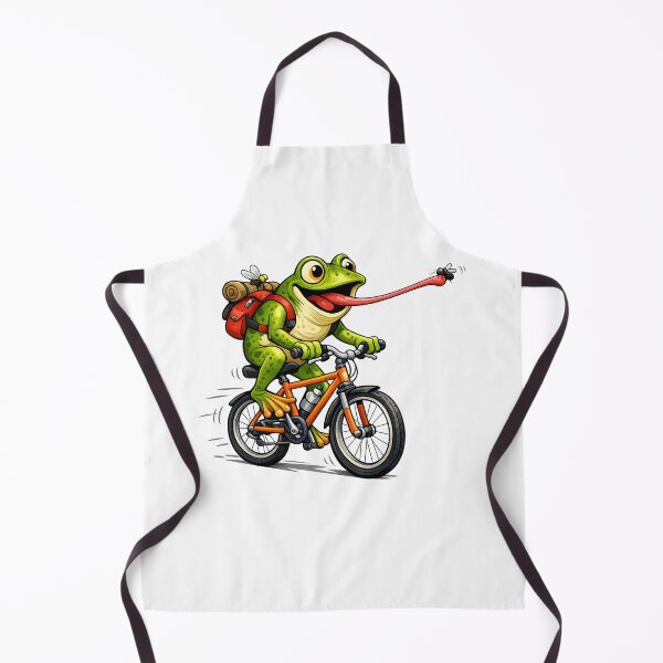 Item preview, Funny Frog Riding Bicycle Cartoon | Cute Cycling Frog Graphic | Frog Lover Gift designed and sold by CreativeNest Prints.