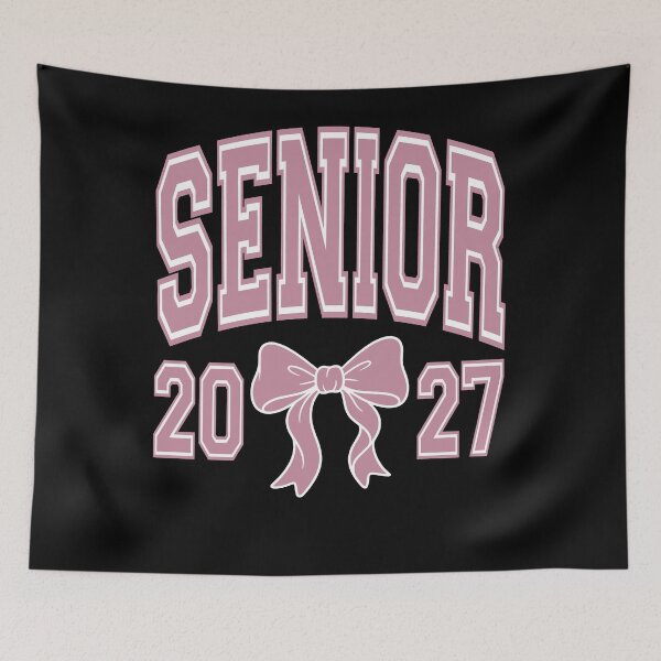 Item preview, Graduate Senior 2027 Pink Coquette Bow Class of 2027 designed and sold by MathWare MathClips.