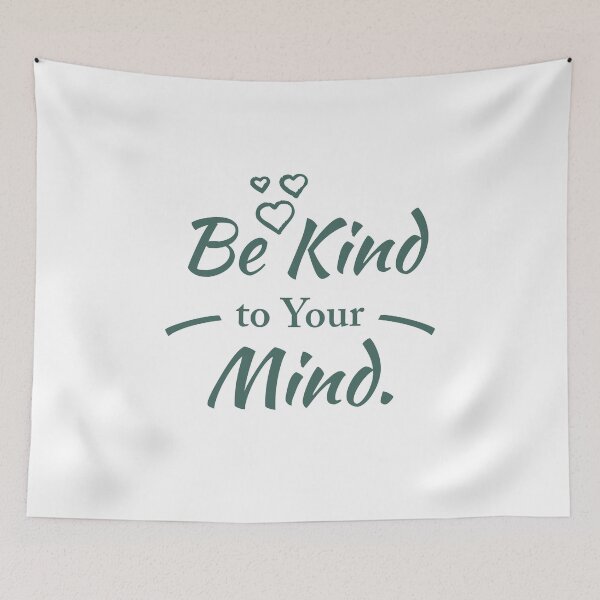 Item preview, Be Kind To Your Mind Aesthetic Mental Health Tree Typography designed and sold by Akkhay.