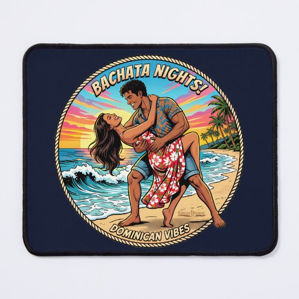 Item preview, Bachata Nights Dominican Vibes – Retro 1980s Pop Art Dance Couple, Vintage Tropical Beach Sunset Circle, Sensual Latin Dancers Graphic Sticker designed and sold by SmartPuns.