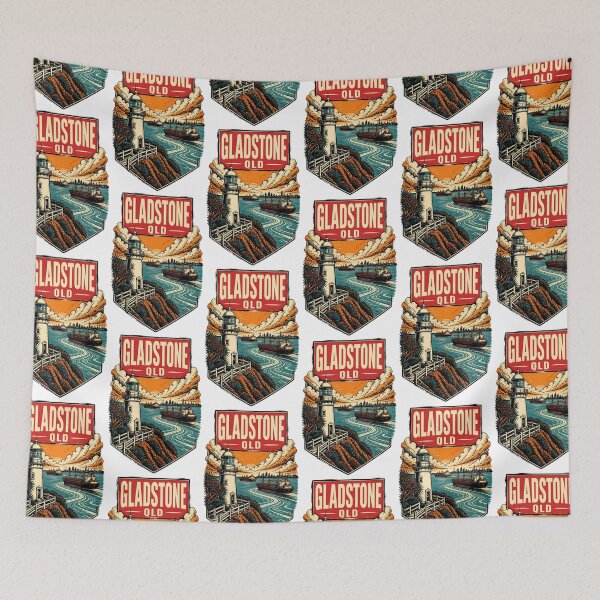 Item preview, Gladstone Queensland Australia Vintage Travel Poster designed and sold by TravelersGems.