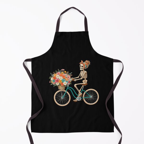 Item preview, Floral Skeleton Cyclist Halloween T-Shirt | Cute Skull Riding Vintage Bicycle with Flowers | Spooky Bike Lover Gift designed and sold by emiliacreations.