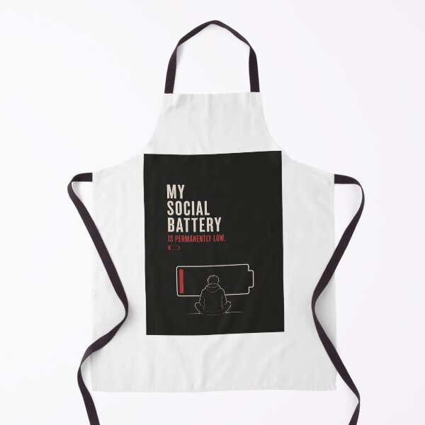 Item preview, My Social Battery Is Permanently Low Dark Funny Introvert Art Print designed and sold by Leogasup.