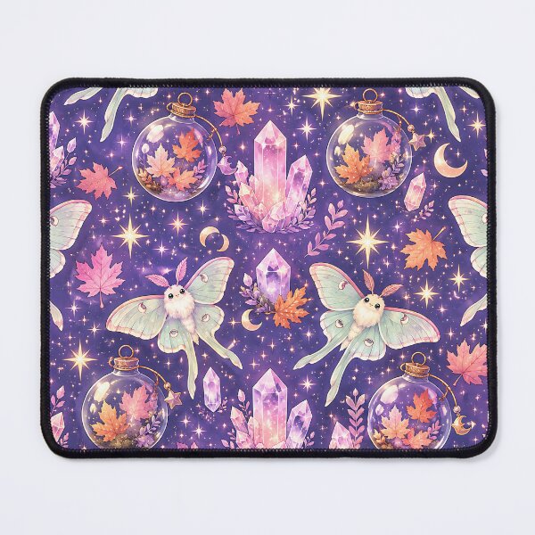 Item preview, Kawaii Pastel Cosmic Moth Crystal Pattern designed and sold by Thai Vibe Studio.