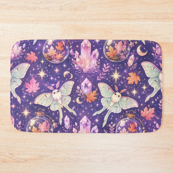 Item preview, Kawaii Pastel Cosmic Moth Crystal Pattern designed and sold by Thai Vibe Studio.