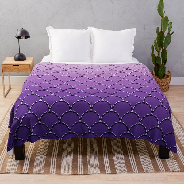 Item preview, Sashiko Fishscale Violet designed and sold by Nina May Designs.