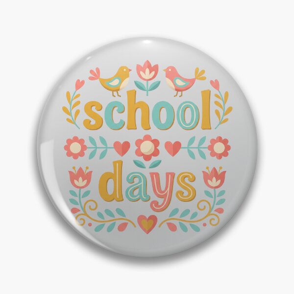 Item preview, School Days Floral Folk Art Sticker Design designed and sold by hattie's.