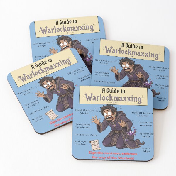 Item preview, A Guide to Warlockmaxxing (Light Edition) - DND RPG Meme designed and sold by Dice_Goblin_Studio.