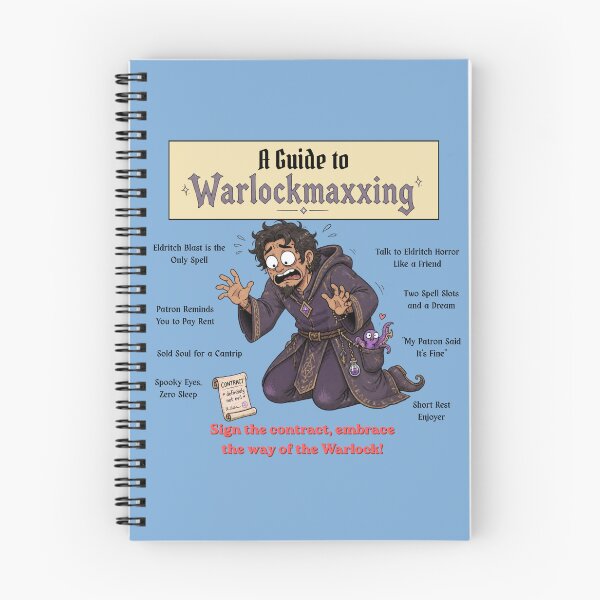 Item preview, A Guide to Warlockmaxxing (Light Edition) - DND RPG Meme designed and sold by Dice_Goblin_Studio.
