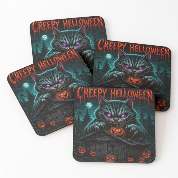 Item preview, Scary Helloween Cat – Dark Gothic Cheshire Horror Art designed and sold by kdhill.