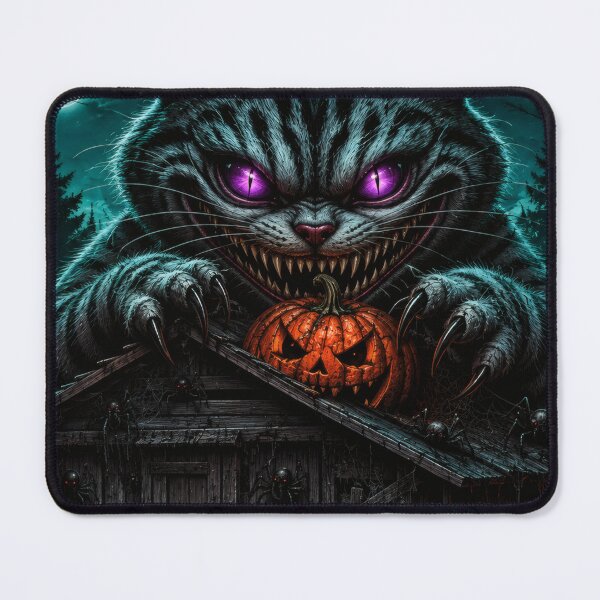 Item preview, Scary Helloween Cat – Dark Gothic Cheshire Horror Art designed and sold by kdhill.