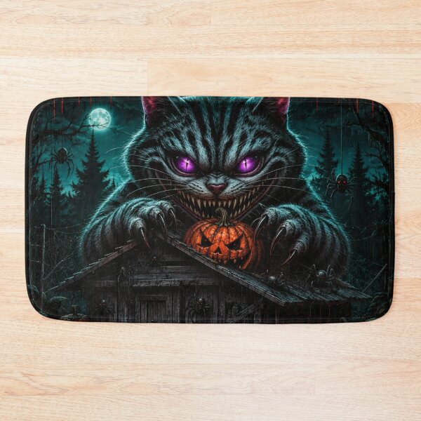 Item preview, Scary Helloween Cat – Dark Gothic Cheshire Horror Art designed and sold by kdhill.