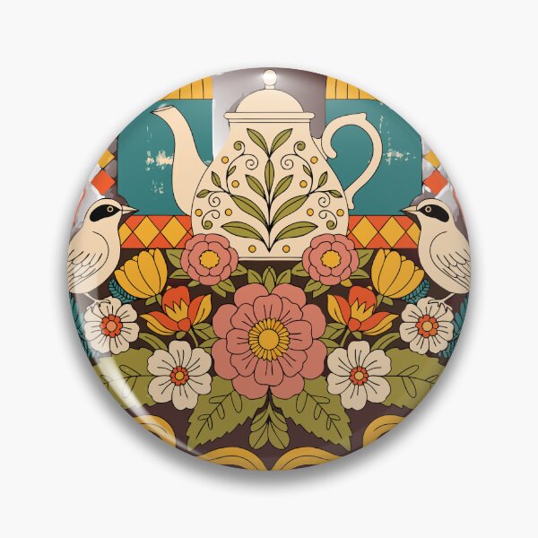 Item preview, Vintage Tea Garden Sticker designed and sold by inkfusionhub99.