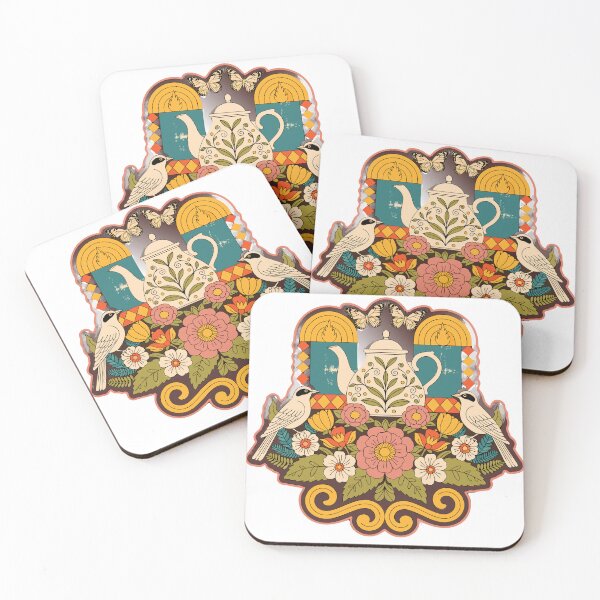 Item preview, Vintage Tea Garden Sticker designed and sold by inkfusionhub99.
