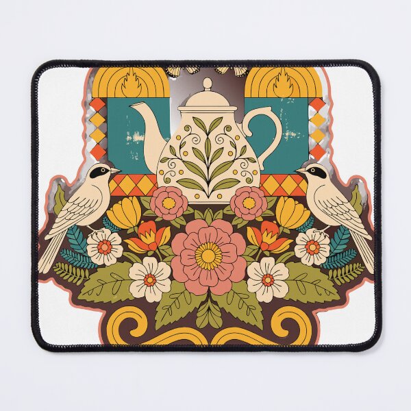 Item preview, Vintage Tea Garden Sticker designed and sold by inkfusionhub99.