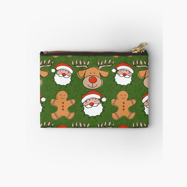 Item preview, Christmas cartoon Santa, reindeer and gingerbread man pattern designed and sold by OhNoNotAgain42.