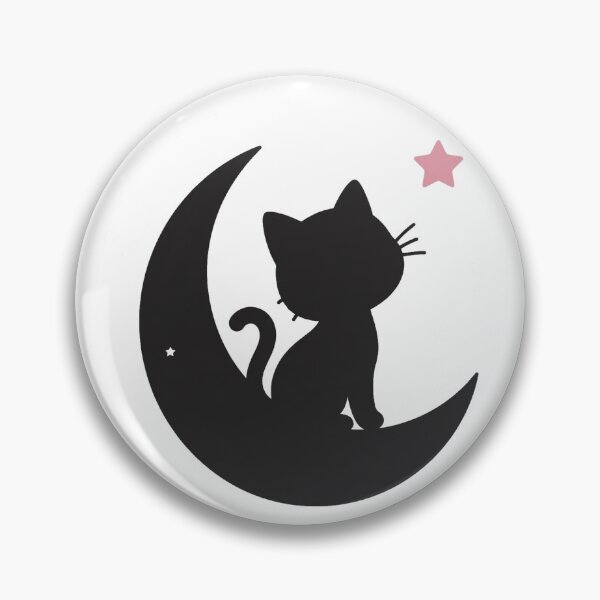 Item preview, Black Cat on Pink Moon for Dreamy Cat Lovers designed and sold by FantasyPearl.